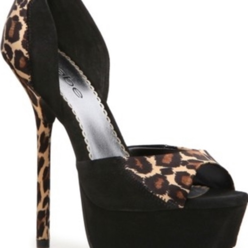 BEBE | Stiletto Leopard Print Heels
